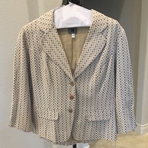 DJ & Company ~ Cream Brown Blazer Jacket